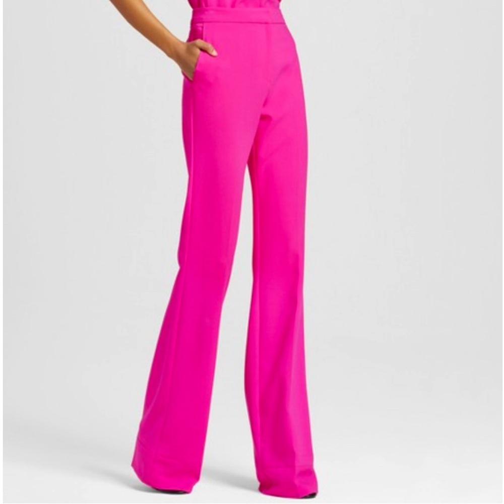 Victoria Beckham for Target Vibrant Pink Women's Flared Trousers